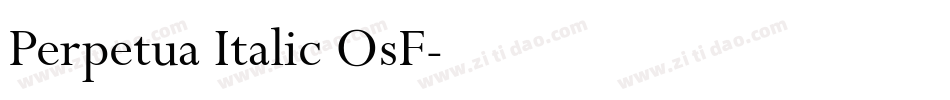 Perpetua Italic OsF字体转换